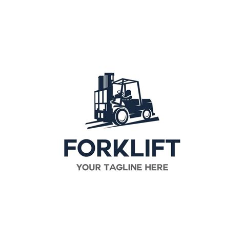 forklift logo vector. forklift icon. isolated logo design template ...