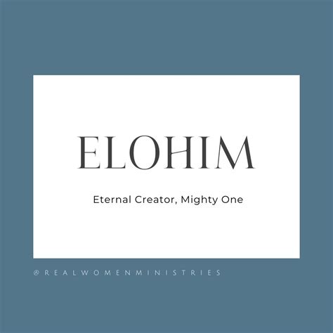 Names of God: Elohim