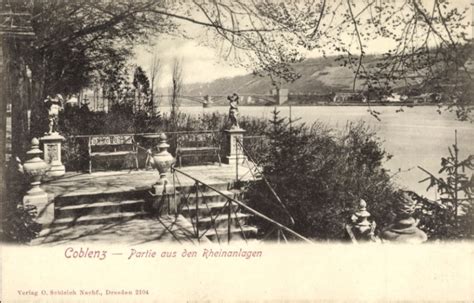 Ansichtskarte Postkarte Koblenz Am Rhein Rheinanlagen Akpool De