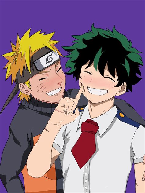 My Hero Academia Fanart Naruto Fanart Izuku Midoriya And Naruto