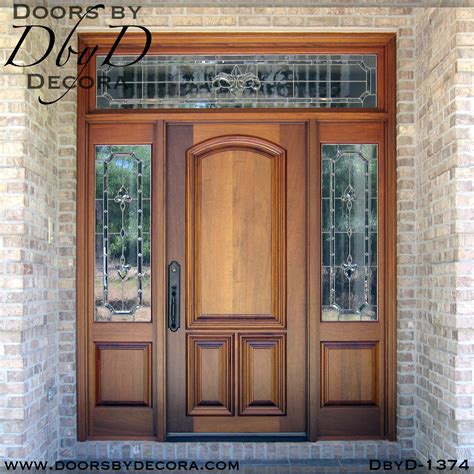 Custom Leaded Glass Mahogany Front Entry Doors By Decora