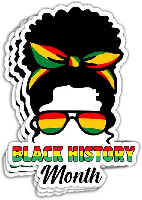 Lecati 3pcs Black History Month Stickers Black History