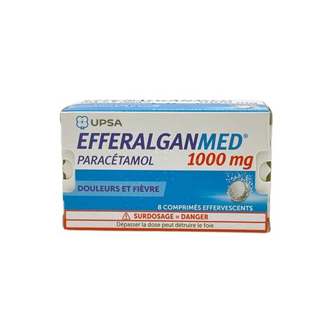 Efferalganmed 1000mg boite de 8 comprimés effervescents