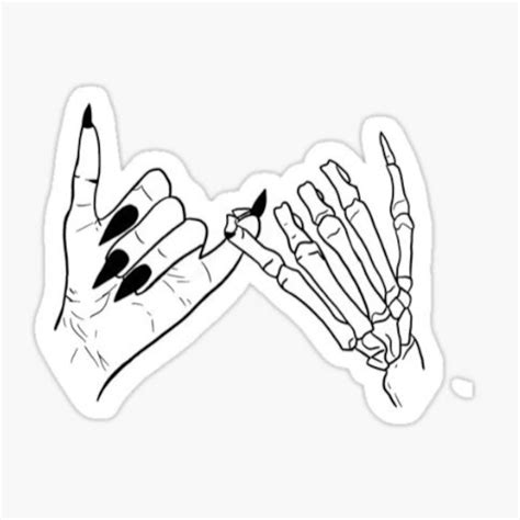 Skeleton Hands Pinky Promise Svg