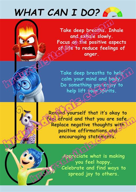 Inside Out Inspired Zones Of Regulation Poster Printable 3 Pages Digital A3 Size Etsy Uk