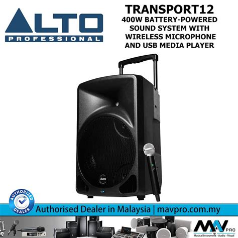 ALTO TRANSPORT12 Battery-Powered Sound System With Wireless Microphone ...