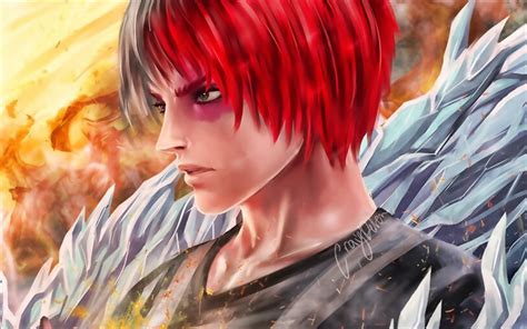 T L Charger Fonds D Cran Shoto Todoroki Art D My Hero Academia