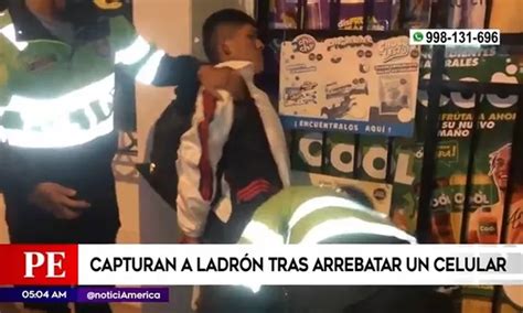 San Juan De Lurigancho Capturan A Ladr N Tras Arrebatar Un Celular