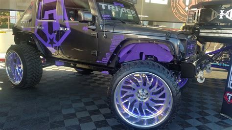 877 544 8473 Specialty Forged Sf035 Polished Purple Wheels Jeep Wrangler Lifted Truck Sema Show