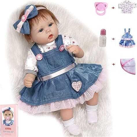 Ziyiui Reborn Dolls Girl Inch Cm Realistic Handmade Soft Silicone