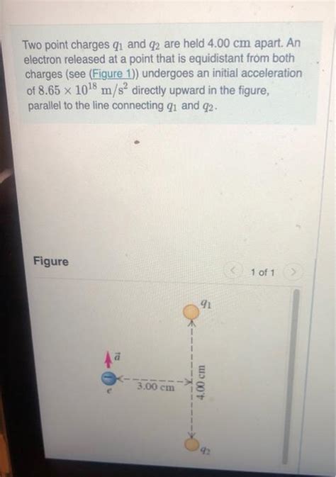 Solved Two Point Charges Qi And Q2 Are Held 400 Cm Apart