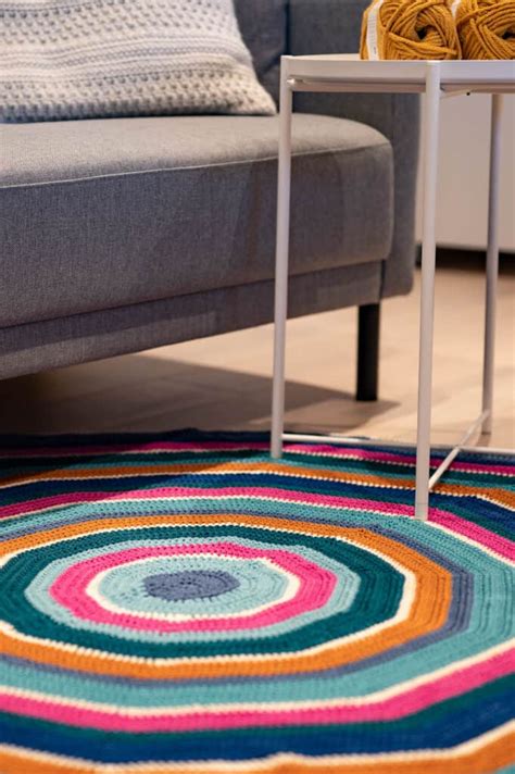 Free Crochet Round Rug Pattern Easy Home Decor Pattern