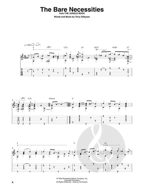 Disney Songs For Fingerstyle Guitar Noten F R Gitarre