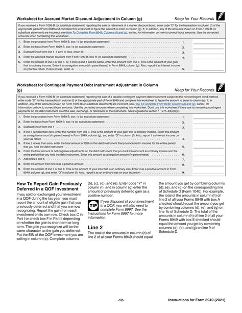 IRS Form 8949 Instructions