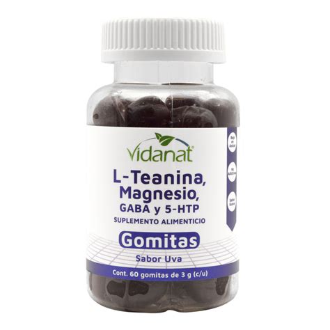 Gomitas L Teanina Magnesio Sab Uva 60 Gomitas Vidanat Vitaminas Vidanat