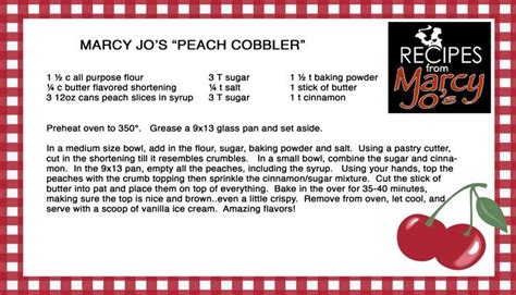 2 11 Peach Cobbler Marcy Jo S Recipes Pinterest Peach Cobblers Cobbler And Peach