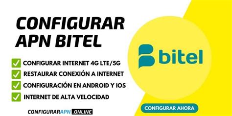 ᐅ APN Bitel Perú Configurar Internet 4G y 5G