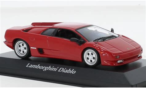 Coche Miniatura Lamborghini Diablo Maxichamps Rojo Coches