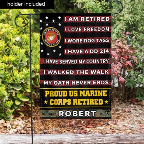 Personalized Flag - Proud of Veterans Marine corps – Galaxate