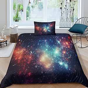 Pochy Galaxie Steppdecke Bettw Sche Set Bettbezug D Bedruckte Betten