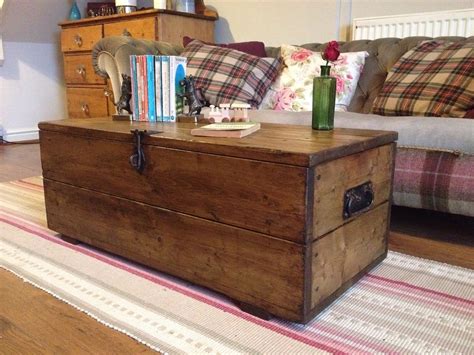 Wooden Trunk Coffee Table • Display Cabinet