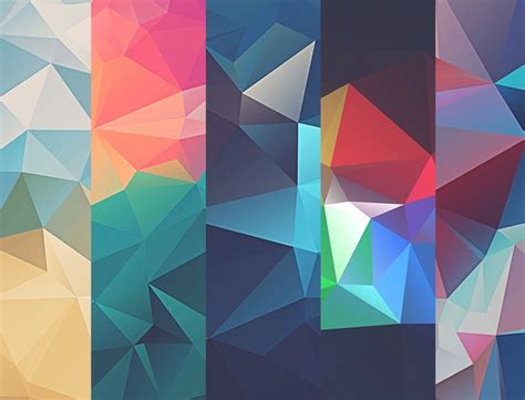 Free 10 Colorful Low Poly Textures - TitanUI