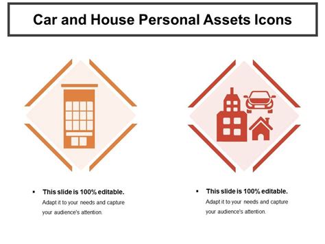 Car And House Personal Assets Icons Ppt Powerpoint Presentation File