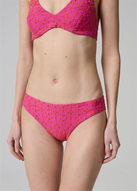 Broderie Anglaise Bikini Bottoms Orange Rose Piombo Pour Femme Ovs