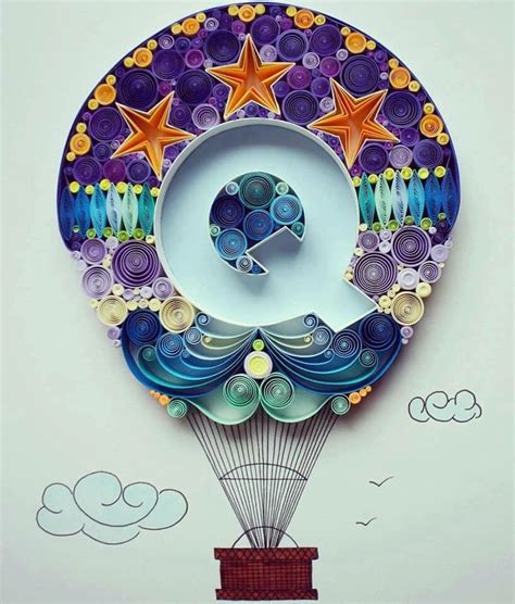 Hot Air Balloon Quill Art Tutorial de filigrana de papel Diseño de