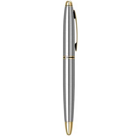 Stylo Plume Moyenne Scrikss Knight Acier Mat et Plaqué Or