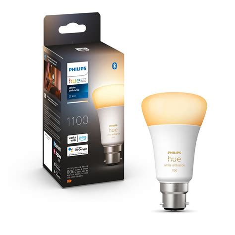 Philips Hue White Ambiance Home Light Bulbglobe 11w A60 B22 W