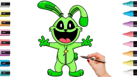 How To Draw Hoppy Hopscotch From Poppy Playtime Smiling Critters Youtube