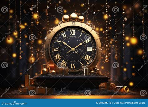 Countdown To Midnight Clock Surrounded by Stock Illustration - Illustration of face, hour: 301324718