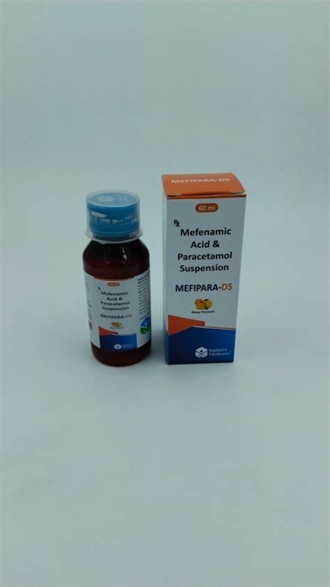 Mefenamic Acid 100mg Paracetamol 250mg 5ml Suspension Manufacturer