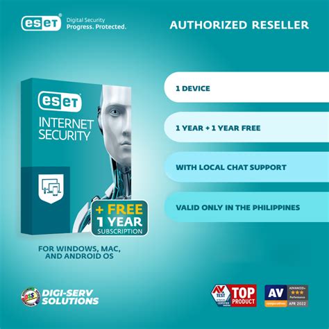 Eset Internet Security 1 User With 2 Years Subscription Key Card