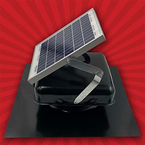 Solar Mega Roofblaster With Black Vent Adjustable Solar Panel Mount