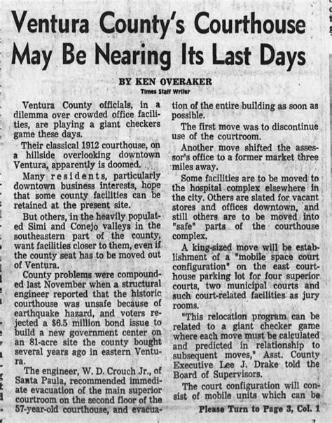 Ventura County's Courthouse May Be Nearing Its Last Days - Newspapers.com™