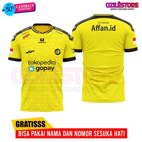 Jual JERSEY ESPORT ONIC PHILIPINE 2023 FREE NICKNAME JERSEY GAMERS