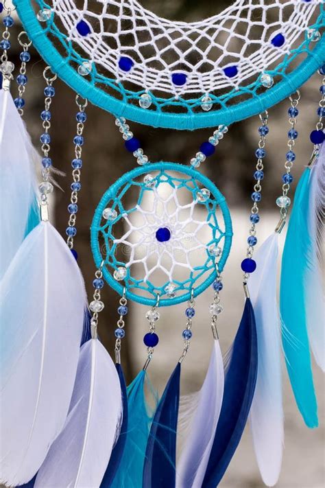 Handmade Dream Catcher with Feathers Threads and Beads Rope Hanging ...