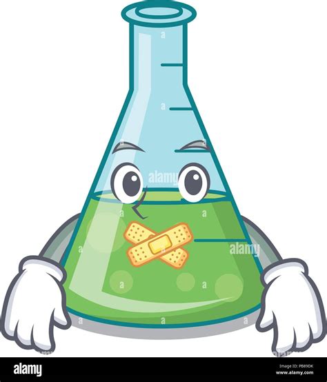 Silent science beaker mascot cartoon Stock Vector Image & Art - Alamy