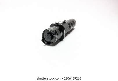 Black Metal Flashlight Made Modern Aluminum Stock Photo 2206439265 ...