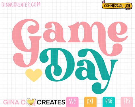 Retro Game Day Svg Bundle Gina C Creates