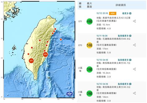 高雄美濃地震 芮氏規模49最大震度4級 新聞 Rti 中央廣播電臺