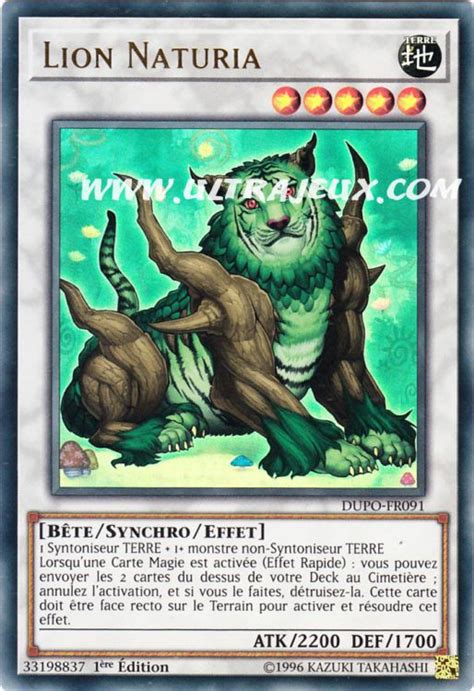 Carte Yu Gi Oh Lion Naturia DUPO FR091