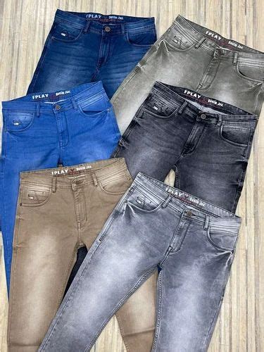 Slim Fit Faded Mens Knitted Dobby Jeans Blue At Rs 590 Piece In