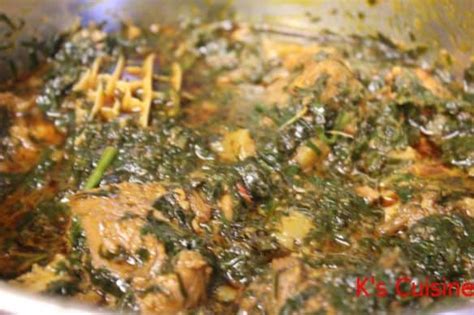 Afang Soup (Waterleaves/Okazi Soup) - K's Cuisine