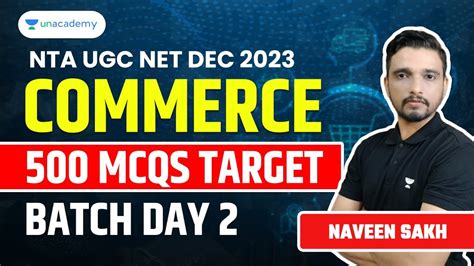 Commerce Mcqs Target Batch Day Nta Ugc Net Dec Naveen