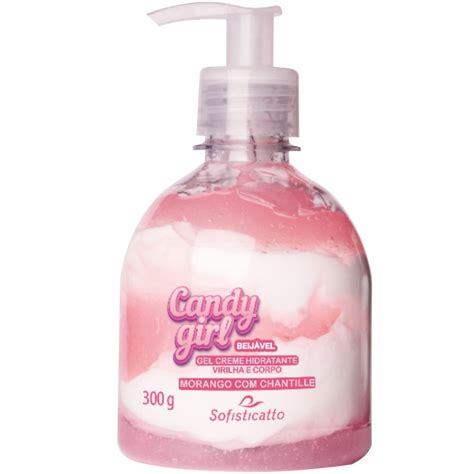 Creme Hidratante Virilha e Corpo Candy Girl Morango Sofisticatto COMESTÍVEL SEX SHOP Shopee Brasil