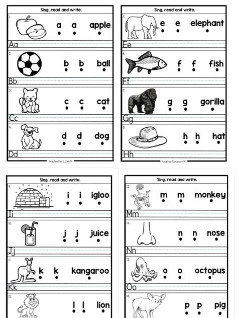 Alphabet Worksheet | PDF