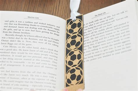 Handmade Football Paper Cut Bookmark Choice Of Ribbon Etsy